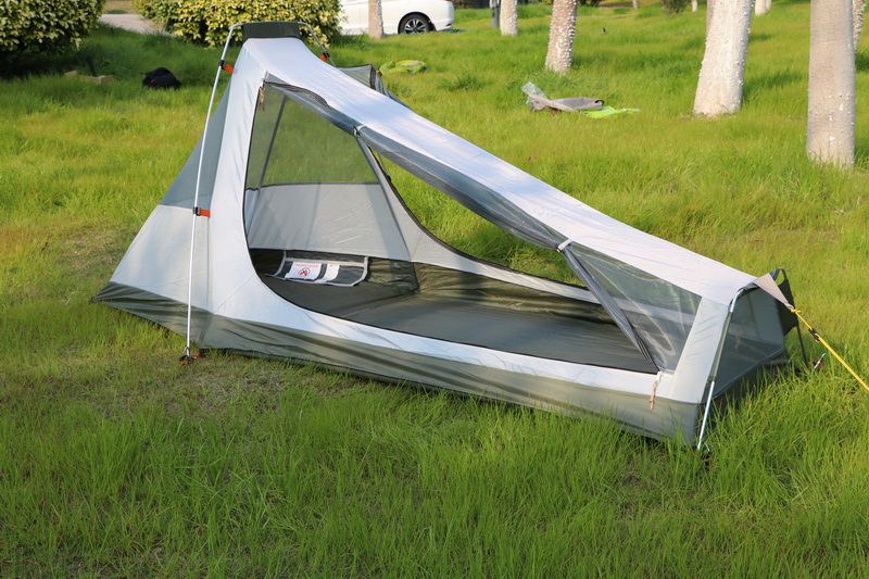 Cheap Goat Tents Single 1 Person Ultra Light Outdoor Camping Mountaineering 2 Layer Car Hiking Trekking Aluminium Alloy Rod Cycling Beach Tent Tents 
